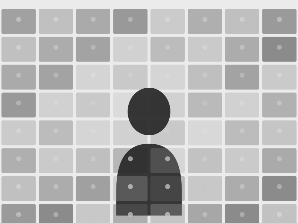 Grayscale version of the figure-in-grid illustration, showing it holds up in black and white